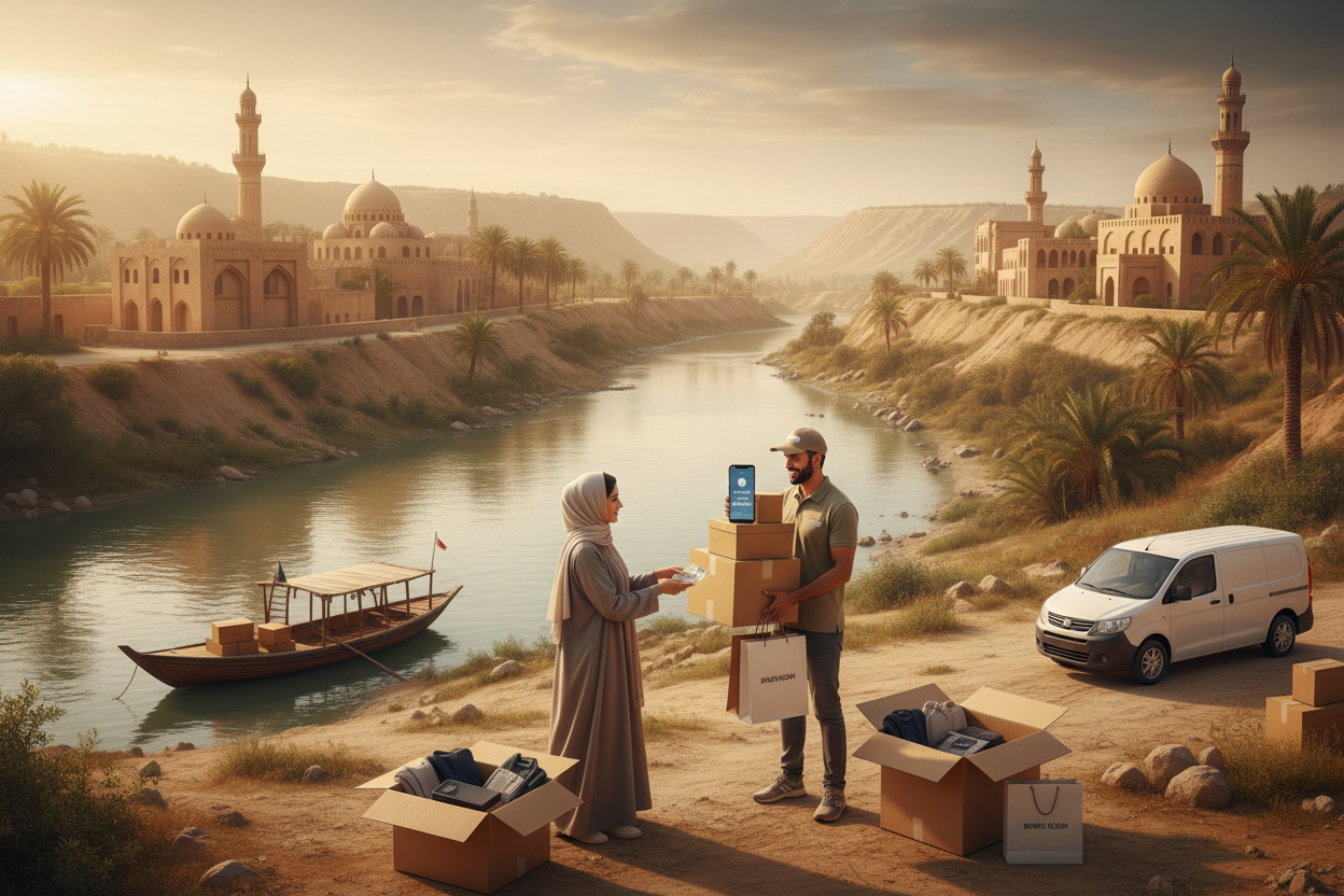 iraq market not text but photo showing iraq ( ecommerce cash on delivery)